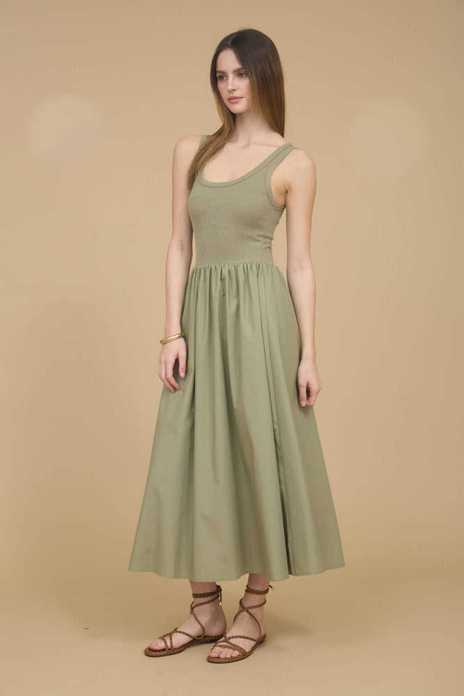 Sage Blossom Tank  Dress