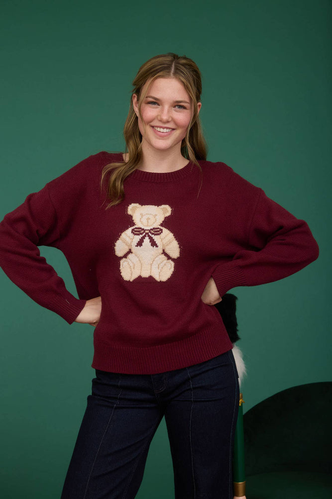 Classic Teddy Bear Knit Sweater