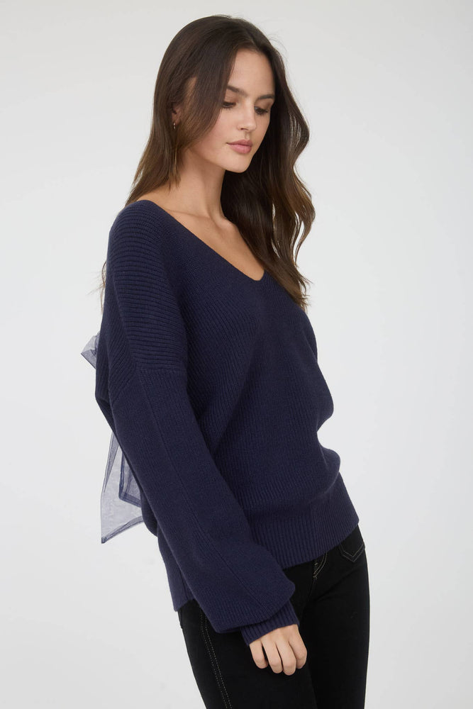 Always Yours Chiffon Bow Sweater