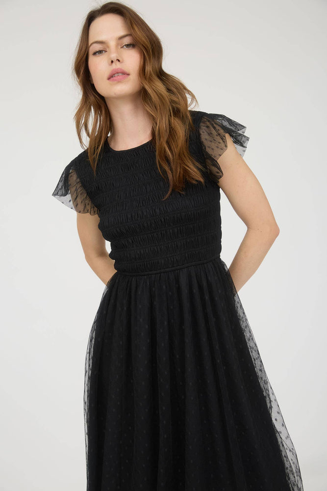 Clock Strikes Midnight Chiffon Dress