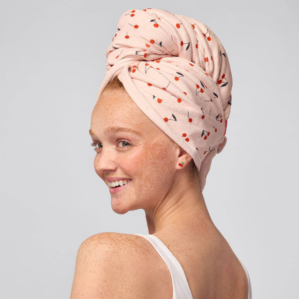 XL Hair Towel Wrap - Cherry