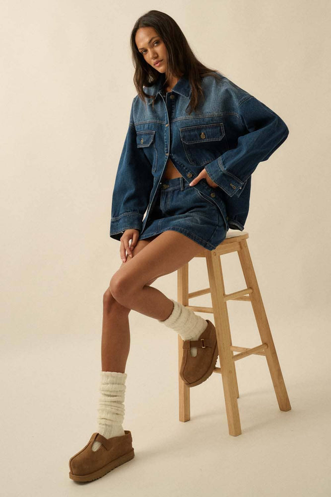 Denim Pocket Mini Skirt