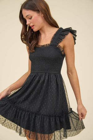 Sense of Spring Chiffon Dot Mini Dress