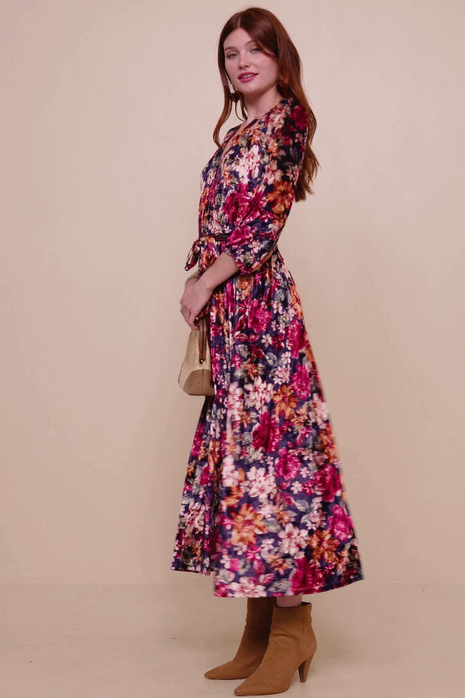 Floral Luxury Velvet Dress