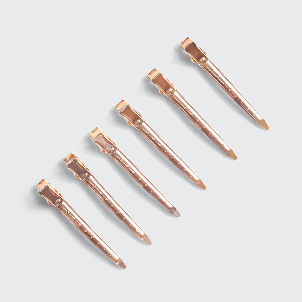 Styling Hair Clip 6pc - Rose Gold