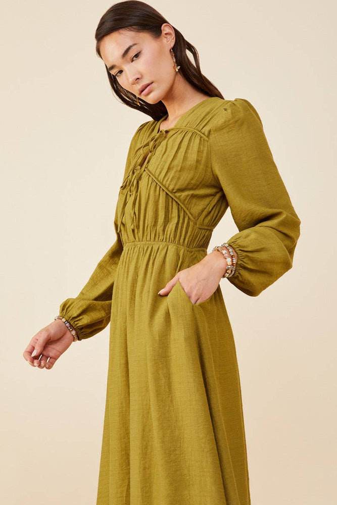 Forest Fairy Long Sleeve Midi Dress