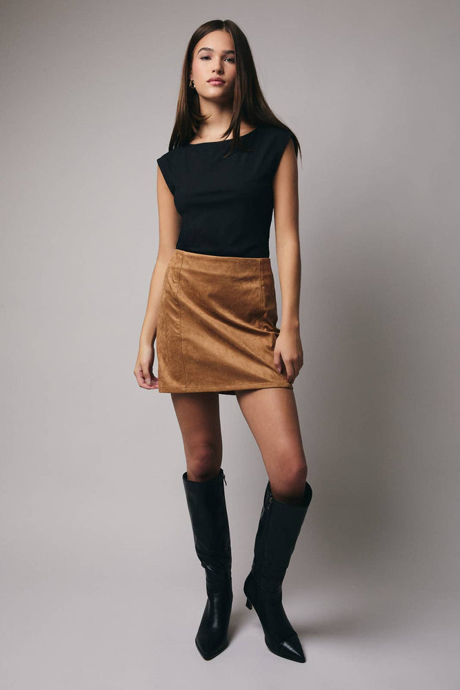 Soft Suede Mini Skirt