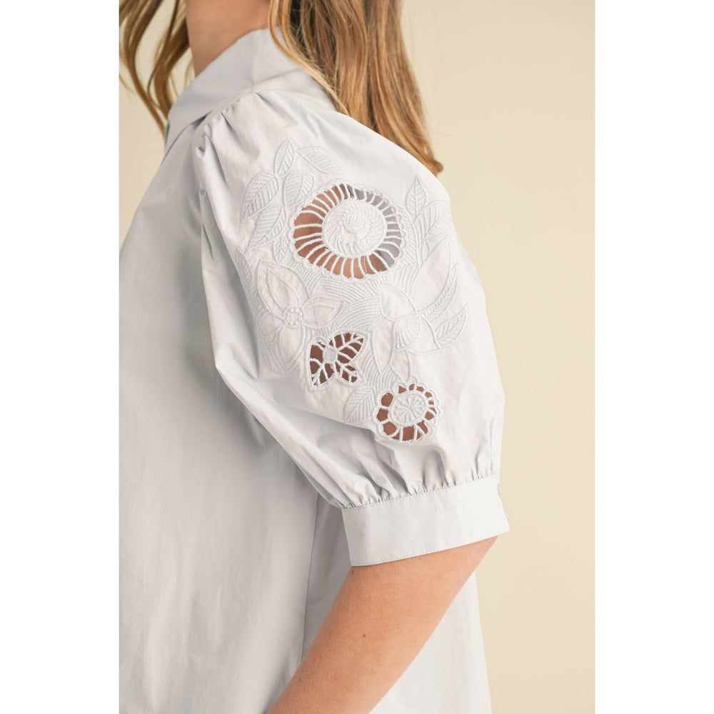 Breezy White Embroidered Blouse