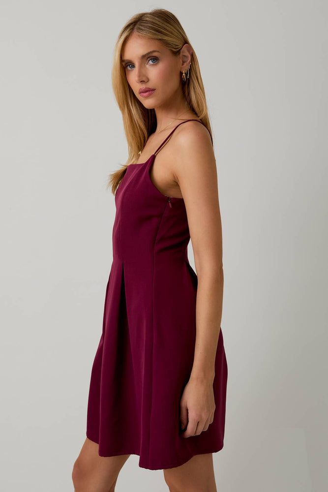 Elegant Evening Burgundy Dress