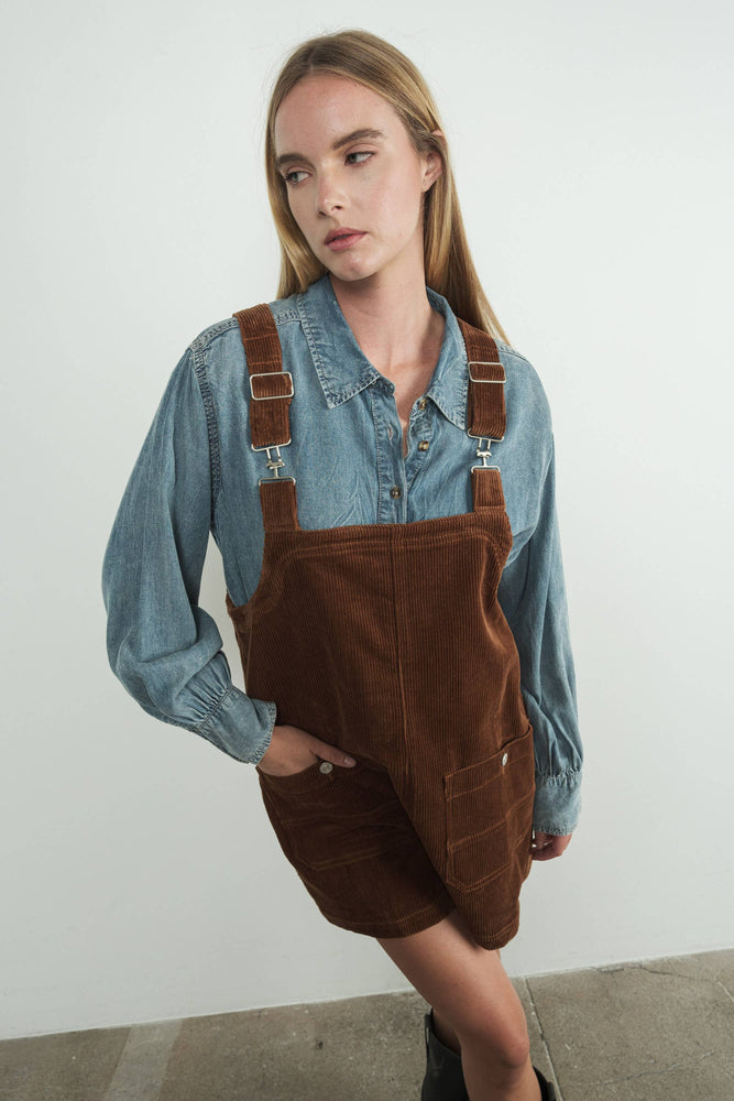So Cute Overall Mini Dress