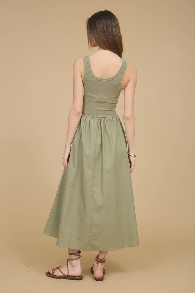 Sage Blossom Tank  Dress