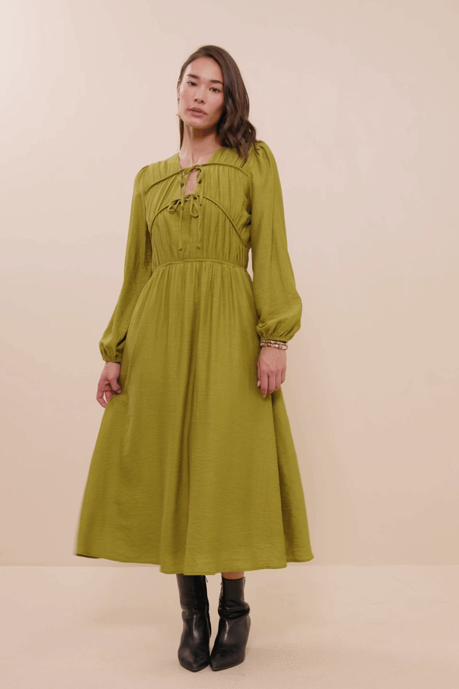 Forest Fairy Long Sleeve Midi Dress