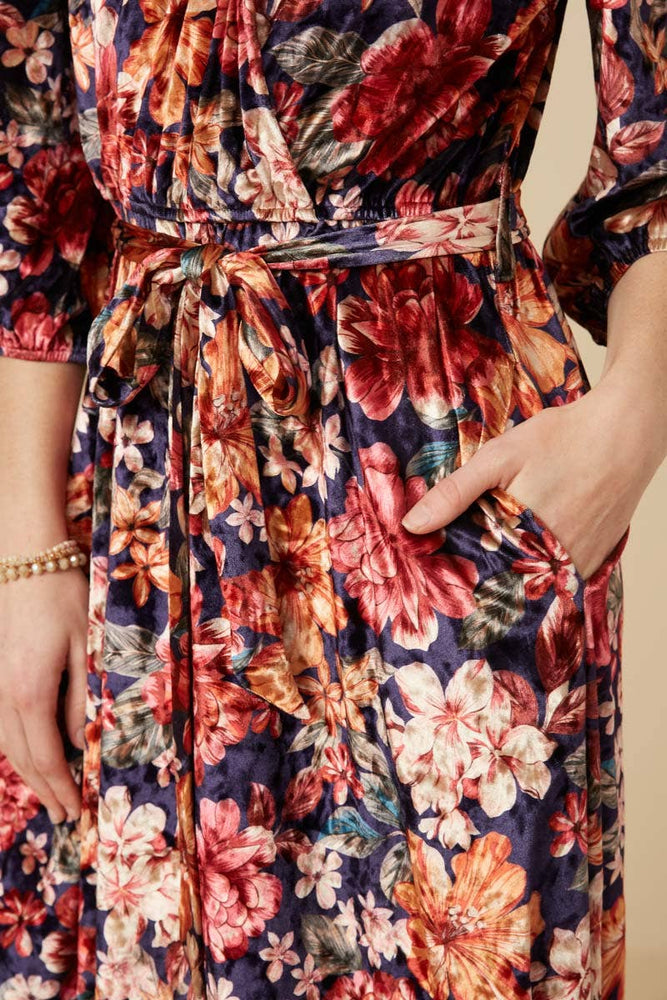 Floral Luxury Velvet Dress