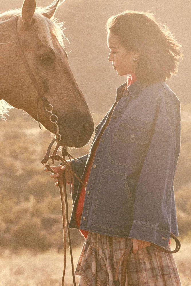 Ombré Oversized Denim Jacket