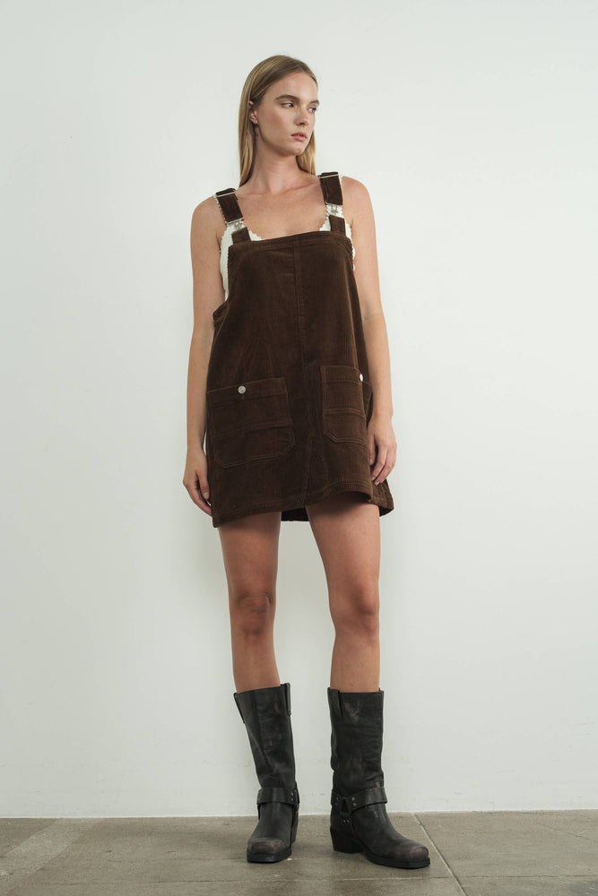 So Cute Overall Mini Dress
