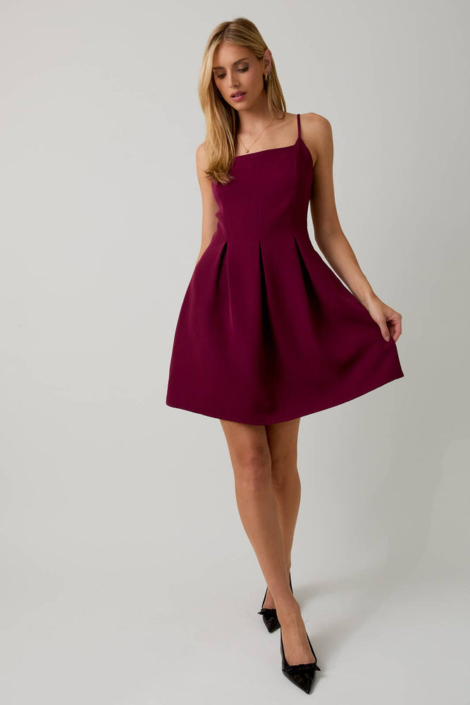 Elegant Evening Burgundy Dress