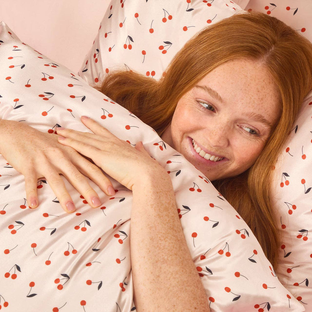 Satin Pillowcase King - Cherry