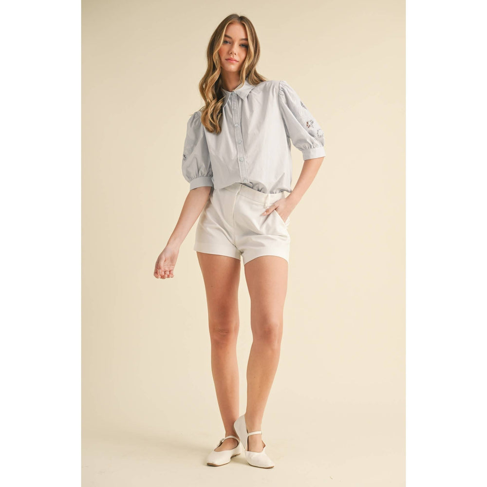 Breezy White Embroidered Blouse