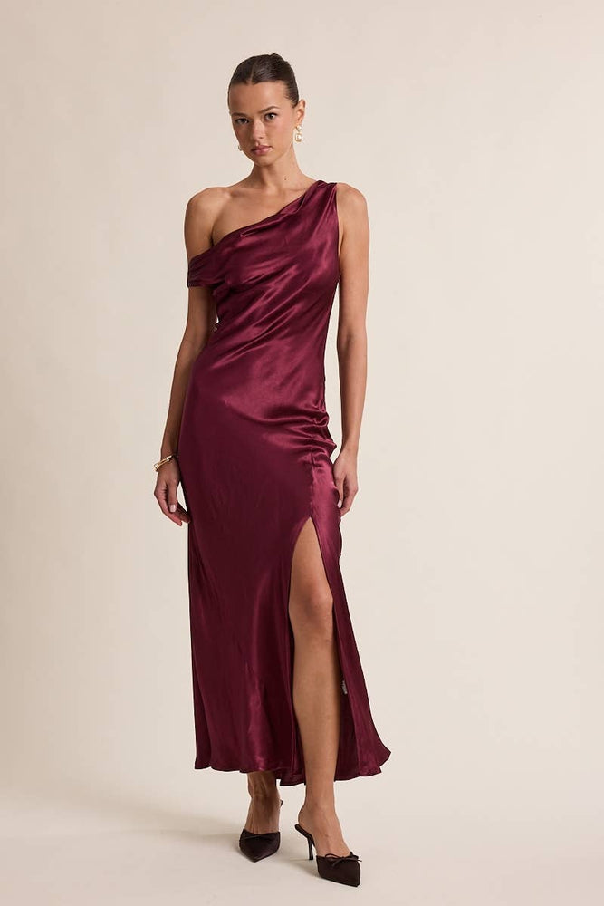 Holiday Cheer One Shoulder Maxi Dress
