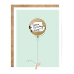 Mint & Gold Balloon Scratch-off Card