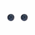 Park and Buzz radiance stud. Sparkle ball earrings. Hillberg and Berk. Canadian Brand. Glitter ball earrings. Navy blue sparkle earrings jewelry jewellery. Valentines gift.