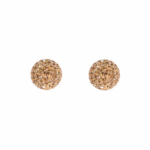 Park and Buzz radiance stud. Sparkle ball earrings. Hillberg and Berk. Canadian Brand. Glitter ball earrings. Gold sparkle earrings jewelry jewellery