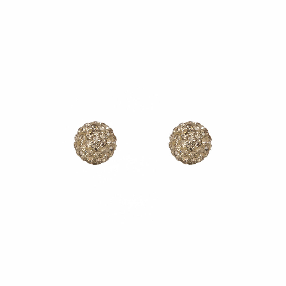 Park and Buzz radiance stud. Sparkle ball earrings. Hillberg and Berk. Canadian Brand. Glitter ball earrings. Gold sparkle earrings jewelry jewellery