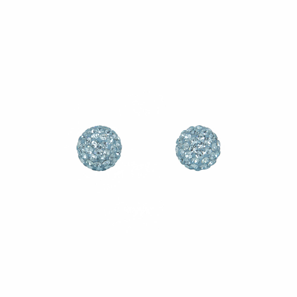 
                
                    Load image into Gallery viewer, Park and Buzz radiance stud. Sparkle ball earrings. Hillberg and Berk. Canadian Brand. Glitter ball earrings. Aquamarine blue sparkle earrings jewelry jewellery. Valentines gift.
                
            